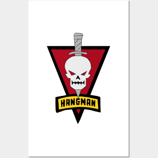 hangman logo black Posters and Art